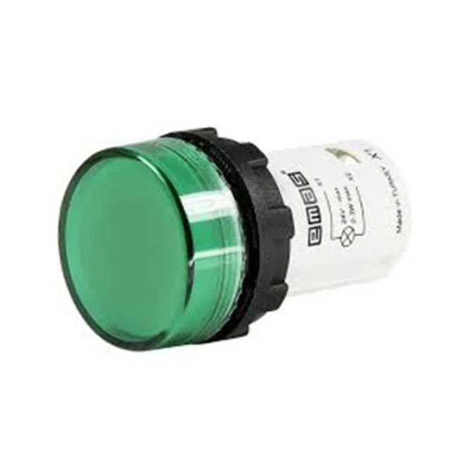 Lampka sygnalizacyjna MB z LED, monoblok, 24V AC/DC, płaski klosz, zielona T0‑MBSD024Y - obrazek 3
