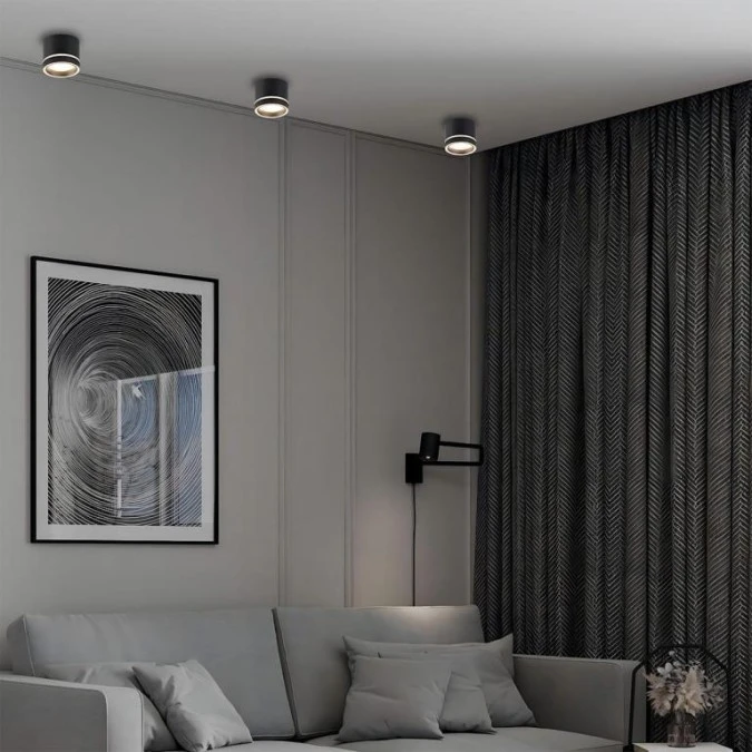 Lampa sufitowa Kendal Oprawa natynkowa 1 x GX53 czarna LP‑6331/1SM R2 BK Light Prestige - obrazek 2