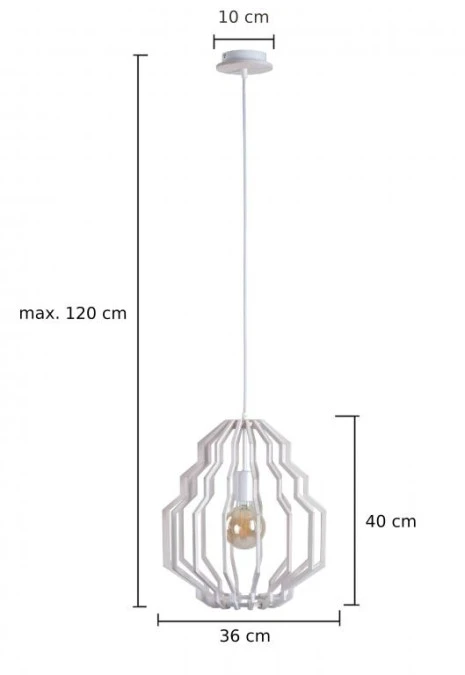 Lampa wisząca nowoczesna drewno 1xE27 RUFO - obrazek 3