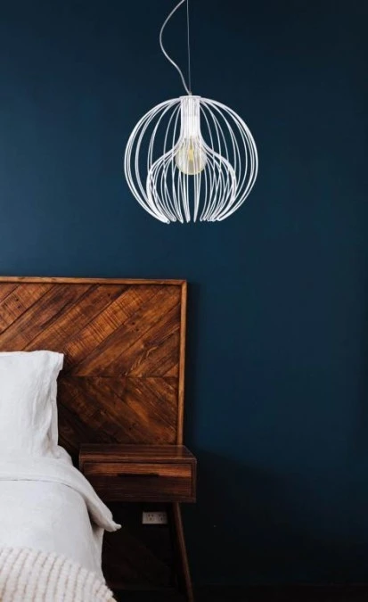 Lampa wisząca TORI biała, druciana klatka klosz na E27 K‑3405 BIAŁY Kaja Lighting - obrazek 3