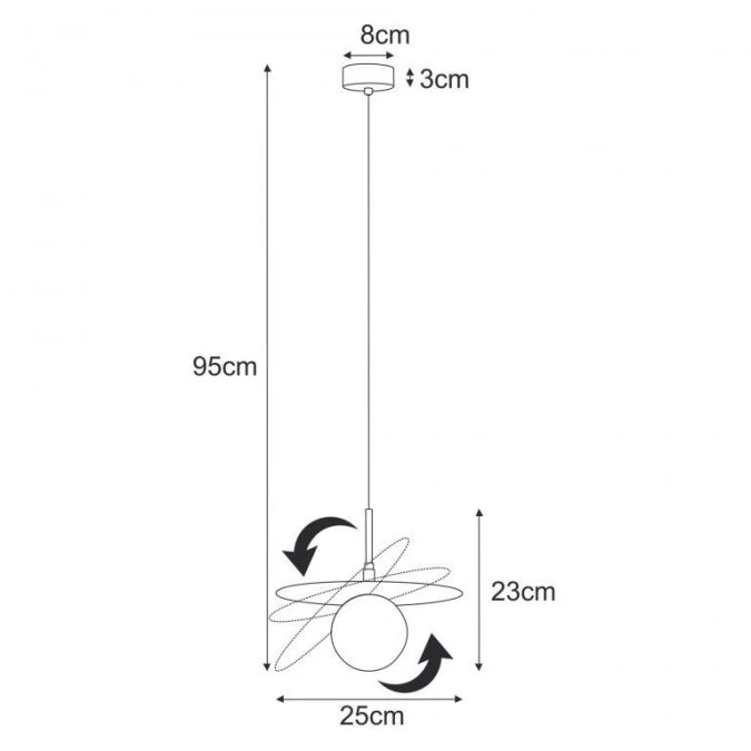 Lampa wisząca K‑5381 z serii FERMI Kaja Lighting - obrazek 3