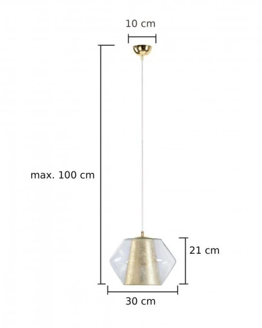 Lampa wisząca nowoczesna z abażurem 1xE27 RODES 118 - obrazek 2