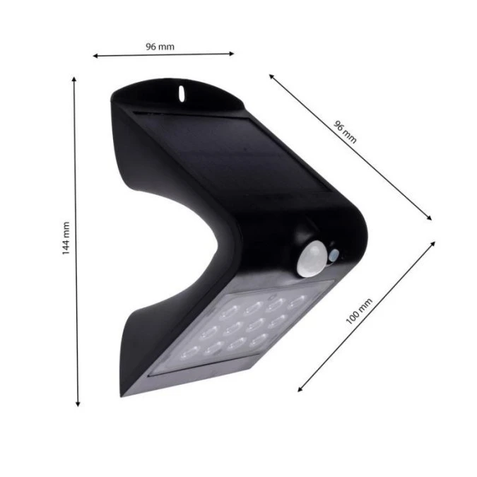 Lampka Solarna Butterfly Czarna 1,5W EKO3867 Milagro - obrazek 2