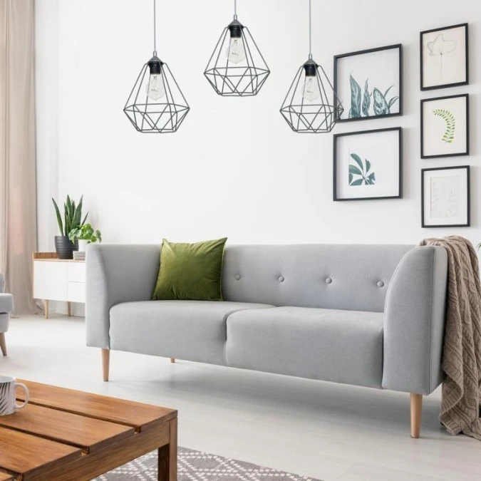 Lampa wisząca BASKET GRAY 3xE27 MLP7217 Milagro - obrazek 3