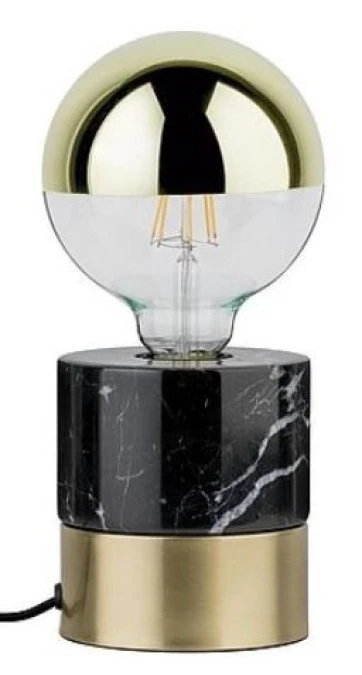 Lampka biurkowa Neordic Vala 1x20W E27 Mosiądz‑szcz/Czarny 230V metal/marmur PL79742 - obrazek 1