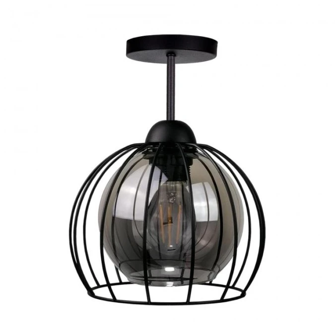 Lampa sufitowa nowoczesna loftowa 1xE27 SOLO BLACK - obrazek 1