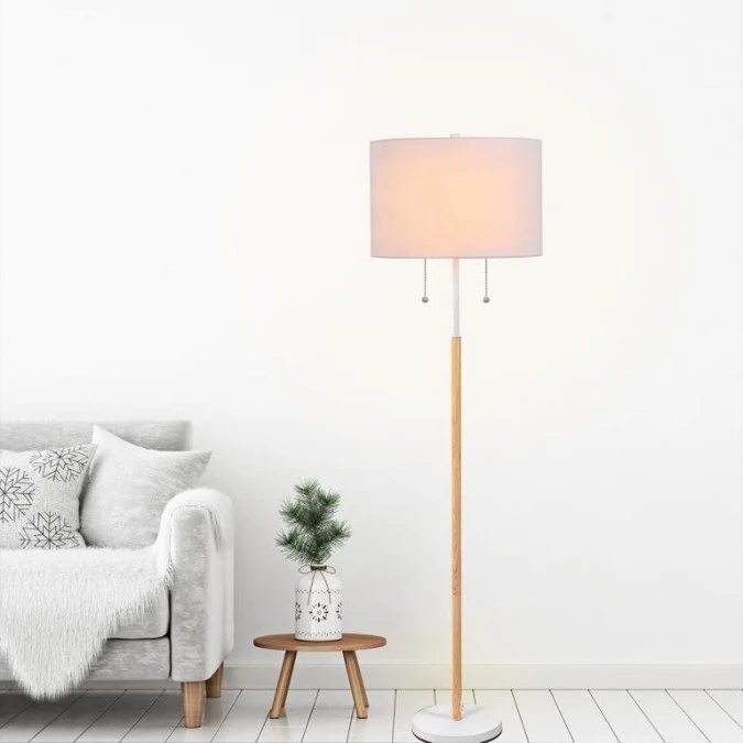 Lampa stojąca Fogo 2xE27 biała LP‑0304/2F WH Light Prestige - obrazek 3