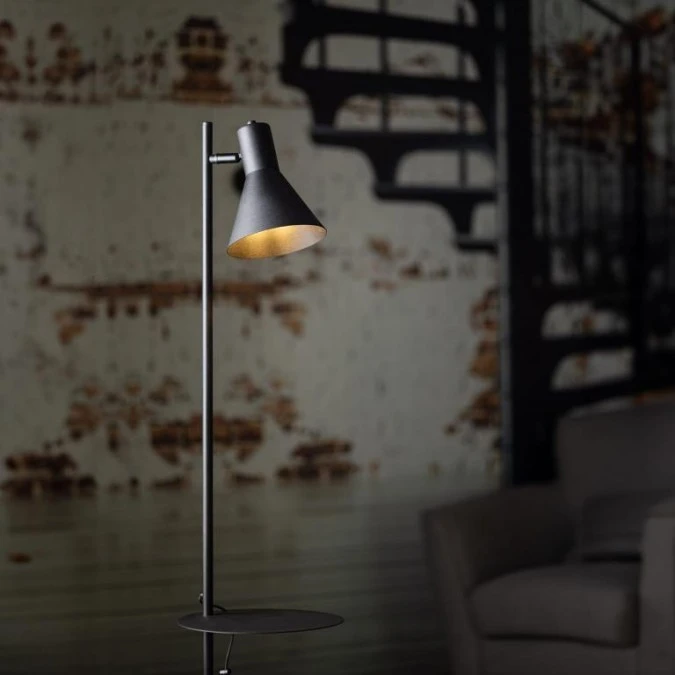 Lampa podłogowa czarna z półką 138cm JUMP 5864 1xE27 TK Lighting - obrazek 2