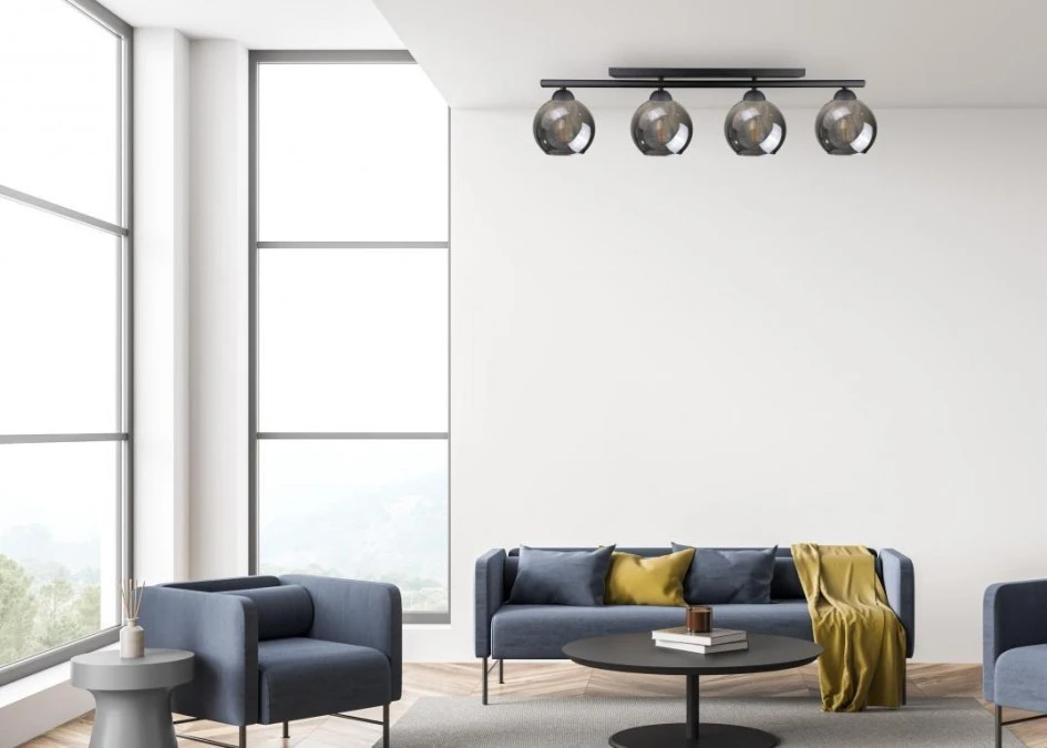 Lampa sufitowa nowoczesna 4xE27 MINOR BLACK - obrazek 2