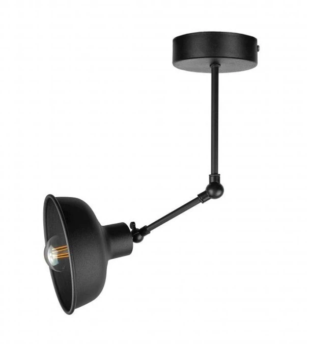 Lampa sufitowa nowoczesna 1xE27 HERMES BLACK - obrazek 1