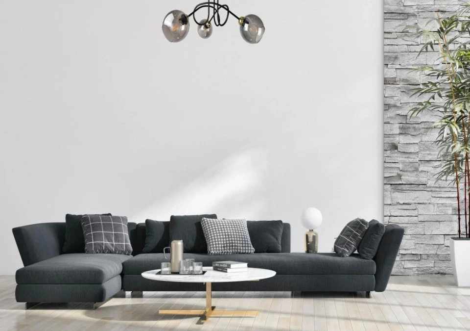 Lampa sufitowa nowoczesna 3xE27 RING BLACK/GOLD - obrazek 2