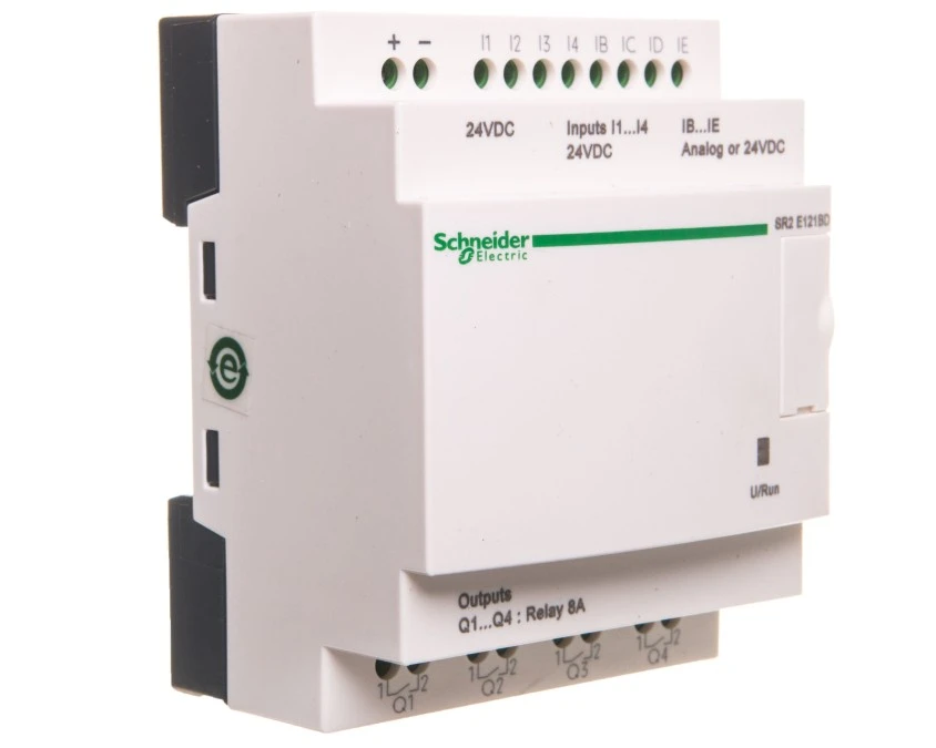 Moduł ZELIO LOGIC 8wejścia cyfrowe 4 wyjścia analogowe 24VDC RTC SR2E121BD - obrazek 1
