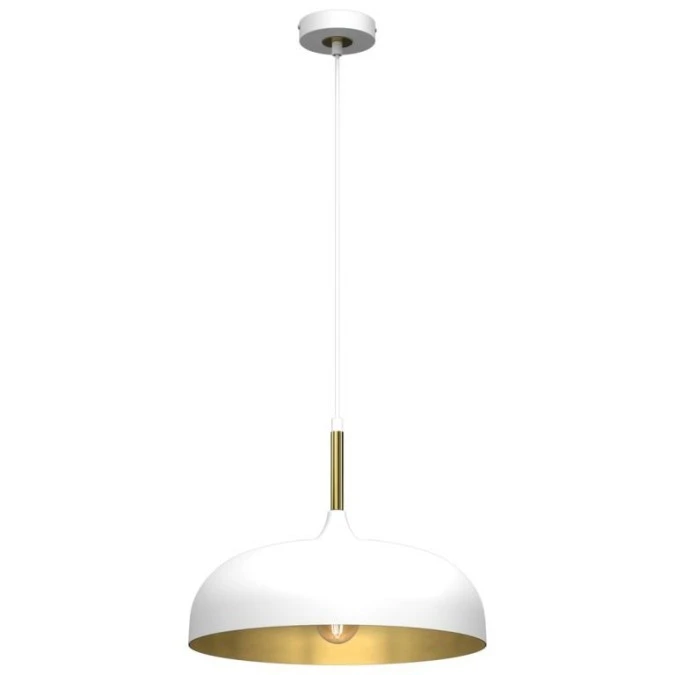 Lampa wisząca LINCOLN WHITE/GOLD 1xE27 35cm MLP8031 Milagro - obrazek 1