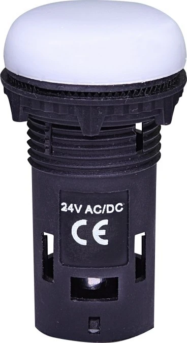 Lampka sygnalizacyjna kompaktowa zitegrowana, soczewka karbowana, 24 V AC/DC, Opal ECLI‑024C‑W 004771215 - obrazek 1