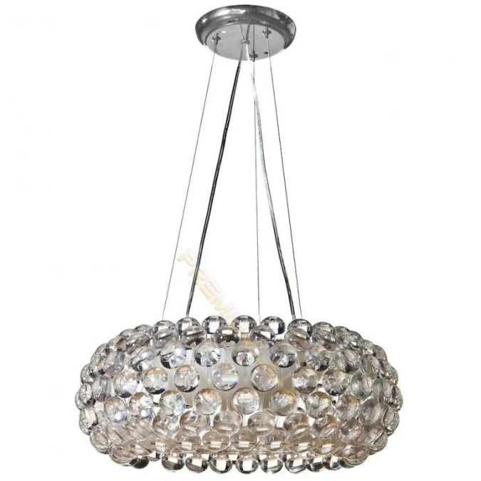 Lampa SARA fI460*H1500mm 2xE27 TRANSPARE Szkło + metal - obrazek 1