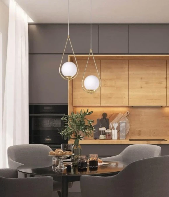 Lampa wisząca designerska elegancka do jadalni z serii NEVE GOLD K‑4776 Kaja Lighting - obrazek 2
