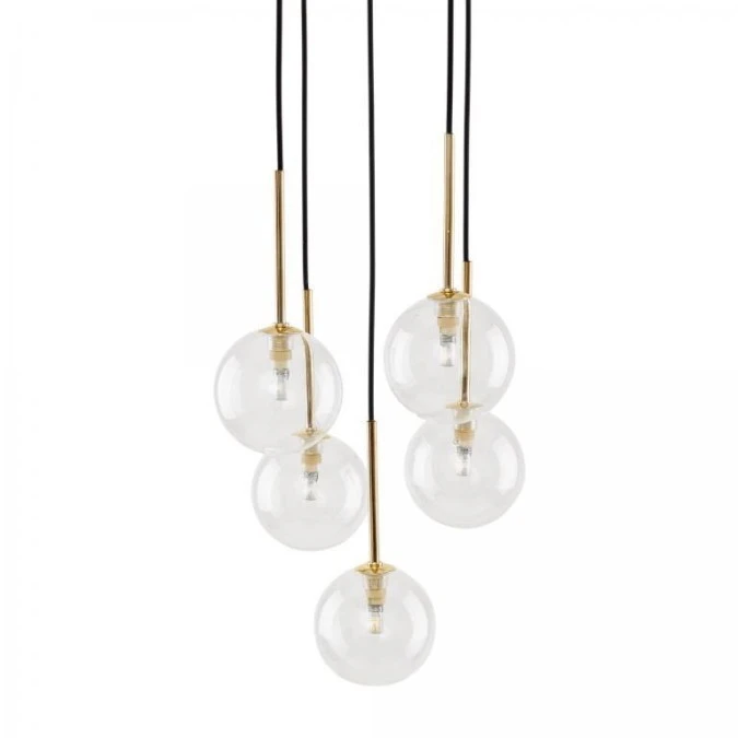 Lampa wisząca z czarno‑złotymi elementami NILOS 5xG9 5943 TK Lighting - obrazek 3