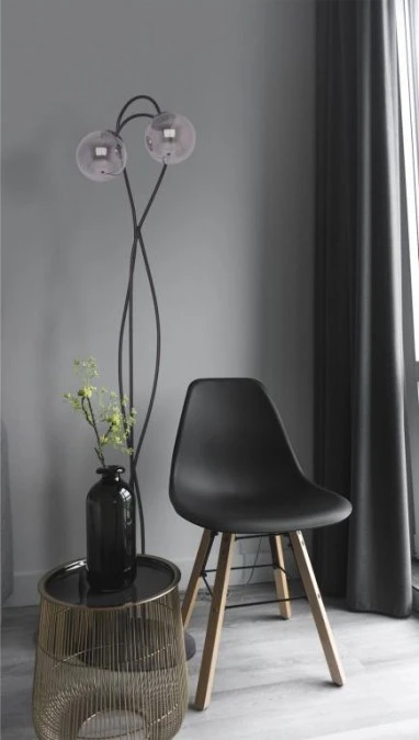 Lampa podłogowa na E14 grafitowa z dwoma kloszami RUBI K‑5119 Kaja Lighting - obrazek 2