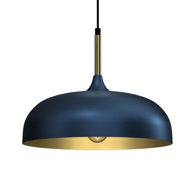 Lampa wisząca LINCOLN BLUE/GOLD 1xE27 35cm MLP8033 Milagro - obrazek 2