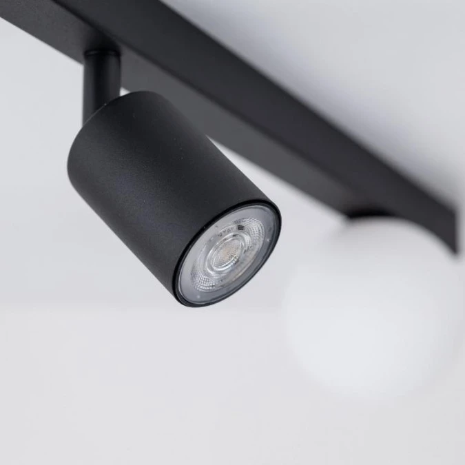 Lampa sufitowa na listwie z mlecznym, okrągłym kloszem i ruchomym spotem VOX 10000 TK Lighting - obrazek 3