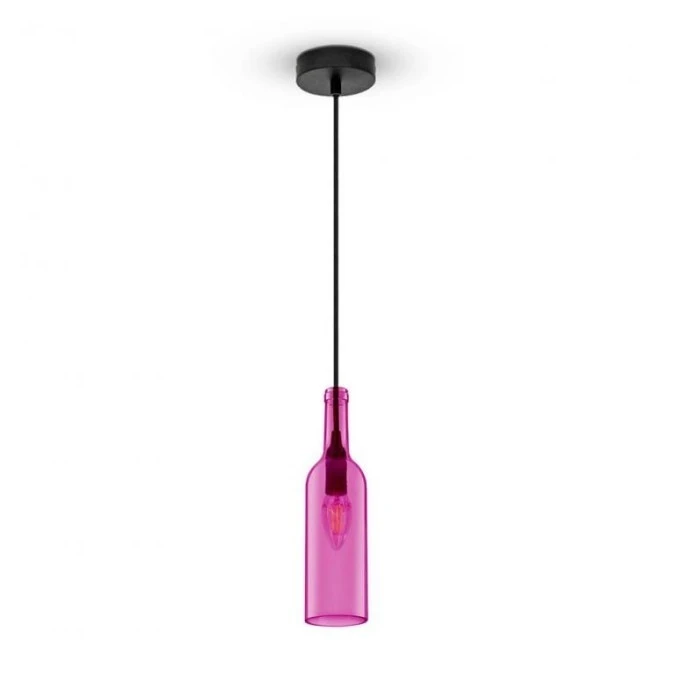 Lampa Wisząca VT‑7558 E14 Max. 60W Butelka Różowa 3774 - obrazek 1
