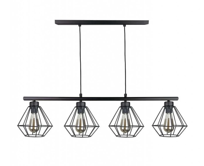 Lampa wisząca nowoczesna 4xE27 FEBRIS BLACK LONG - obrazek 1
