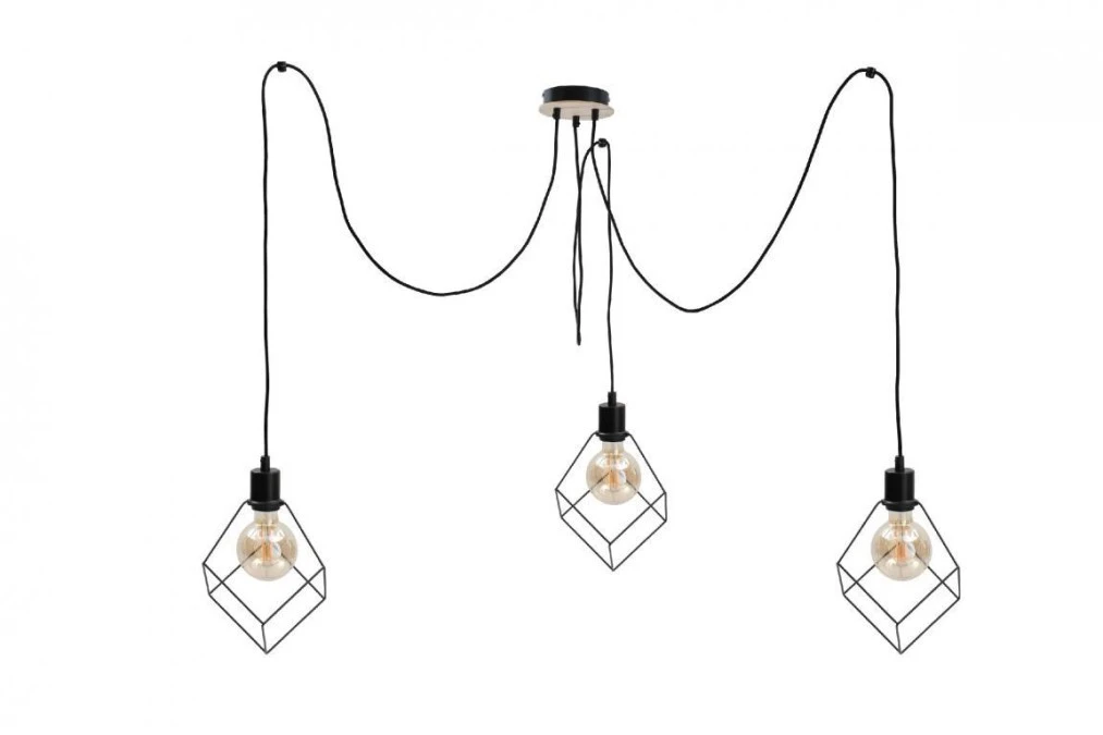 Lampa wisząca loftowa 3x E27 RUBEN WOOD - obrazek 1