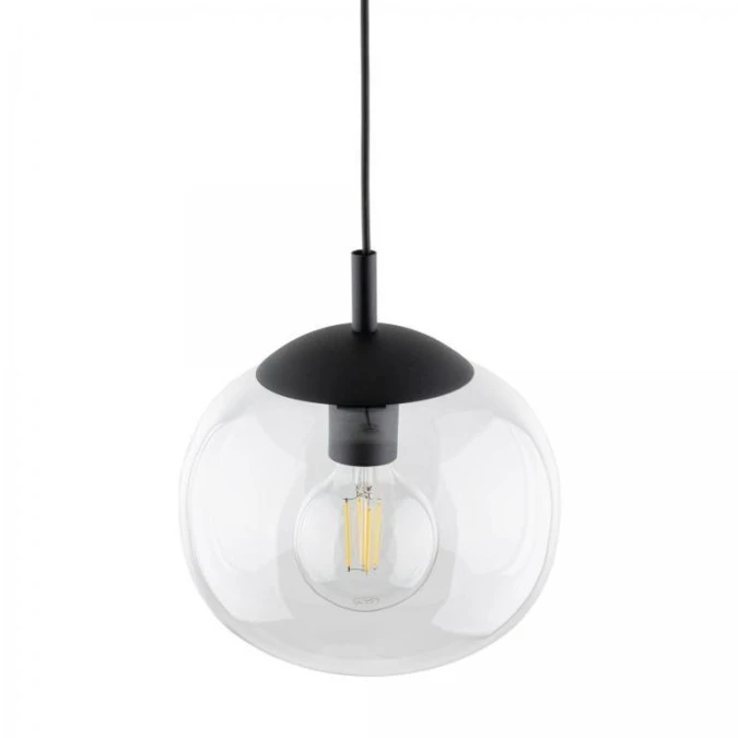 Lampa wisząca ze szklanym kloszem VIBE czarna 1xE27 4818 TK Lighting - obrazek 3