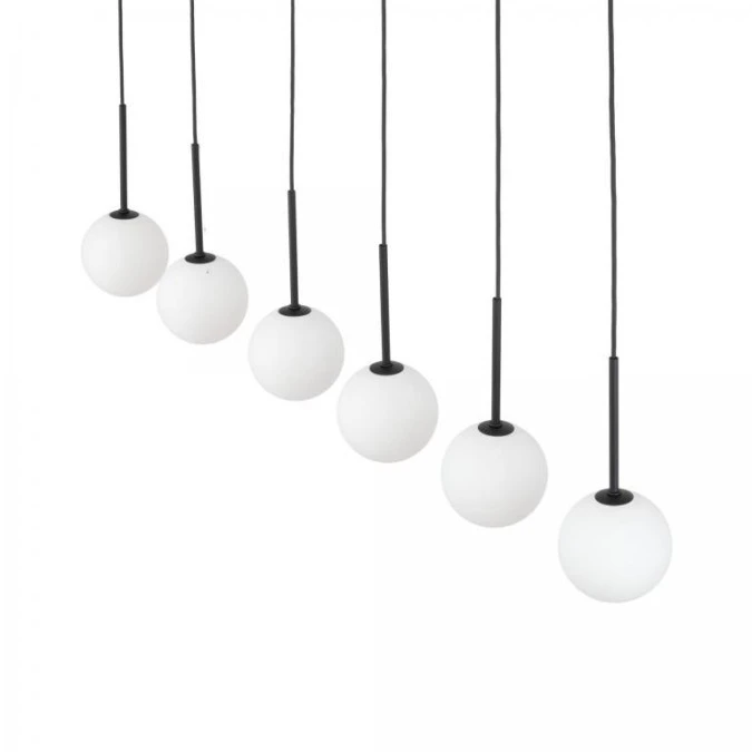 Lampa wisząca na czarnej listwie szer. 125cm MARTIN białe klosze 6xG9 4504 TK Lighting - obrazek 3