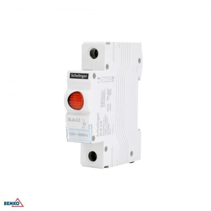 Lampka modułowa 1‑fazowa czerwona LED SL8 230V A15‑SL8‑CZ - obrazek 1