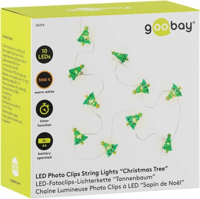 Łańcuch świetlny 10 LED z klipsami na zdjęcia Choinka 60254 - obrazek 2