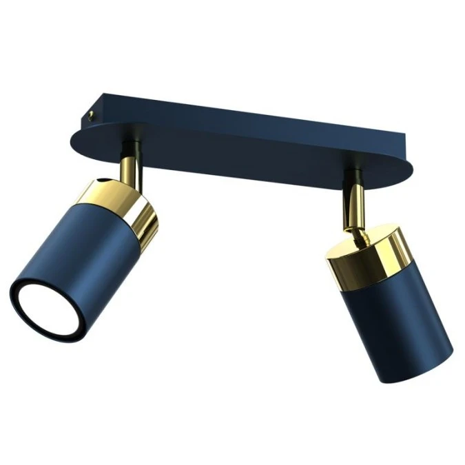 Lampa sufitowa JOKER NAVY BLUE/GOLD 2xGU10 MLP7723 Milagro - obrazek 1