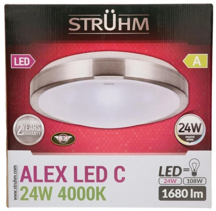 Lampa sufitowa plafon ALEX LED LED 24W 4000K 03564 STRUHM - obrazek 3