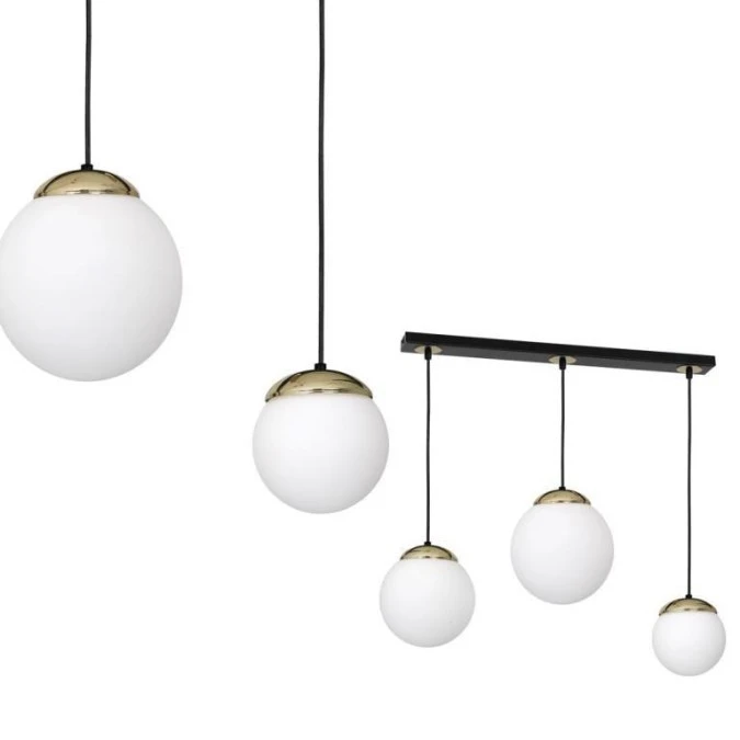 Lampa wisząca SPARTA BLACK / GOLD 3xE14 MLP6500 Milagro - obrazek 1