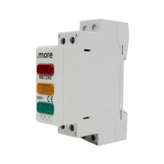 Lampka modułowa 3‑fazowa czerwona/pomarańczowa/zielona LED M61245 - obrazek 1