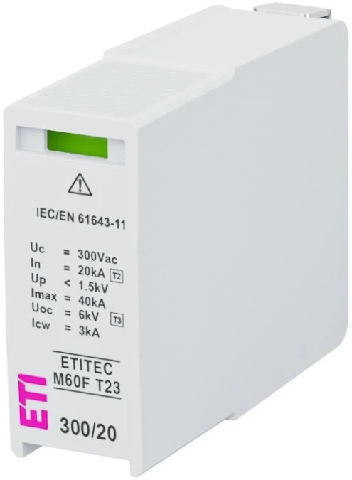 Moduł wymienny ogranicznika przepięć typ T2+T3 (C+D) MOD.ETITEC M60F T23 300/20 002440864