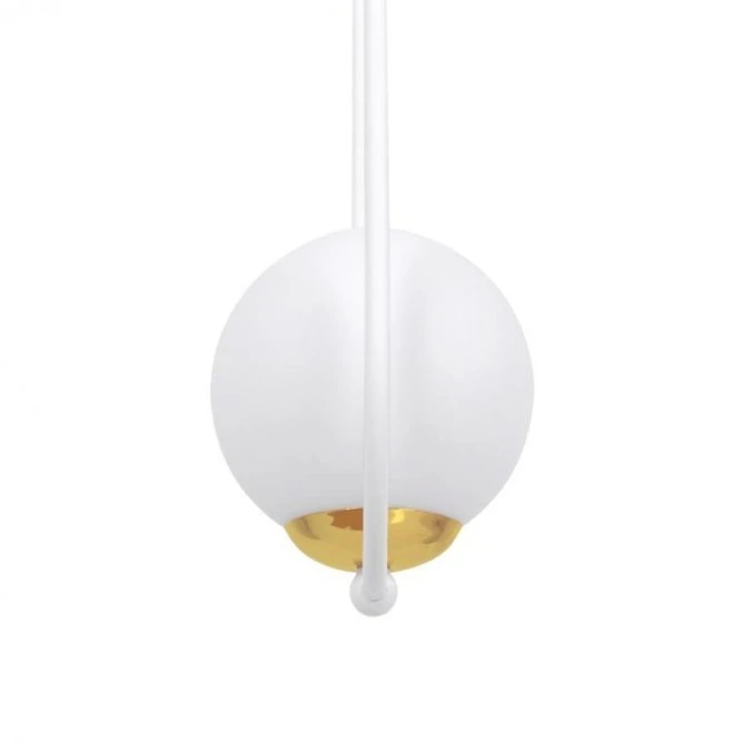 Lampa wisząca biała ze złotym, ozdobnym elementem z serii ARLENA K‑5300 Kaja Lighting - obrazek 1