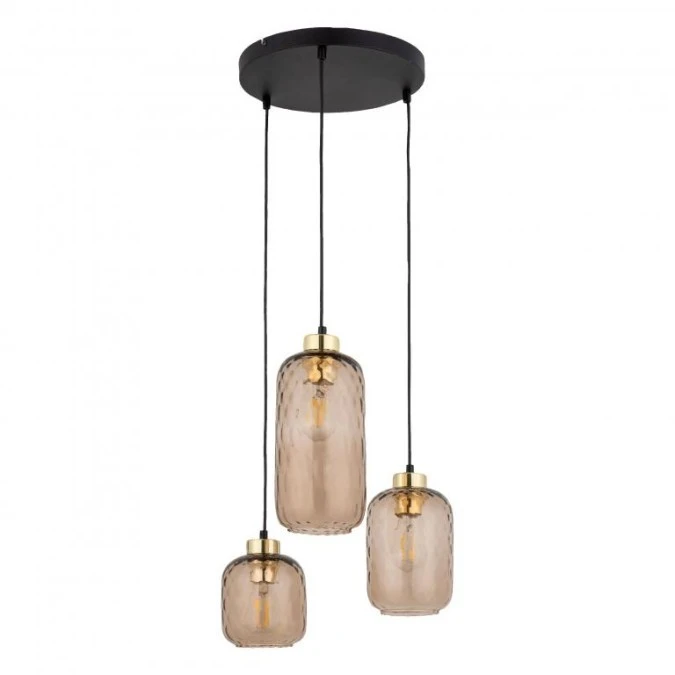 Lampa wisząca szklana PESCARA 3xE27 okrągła rozeta 4576 TK Lighting - obrazek 3
