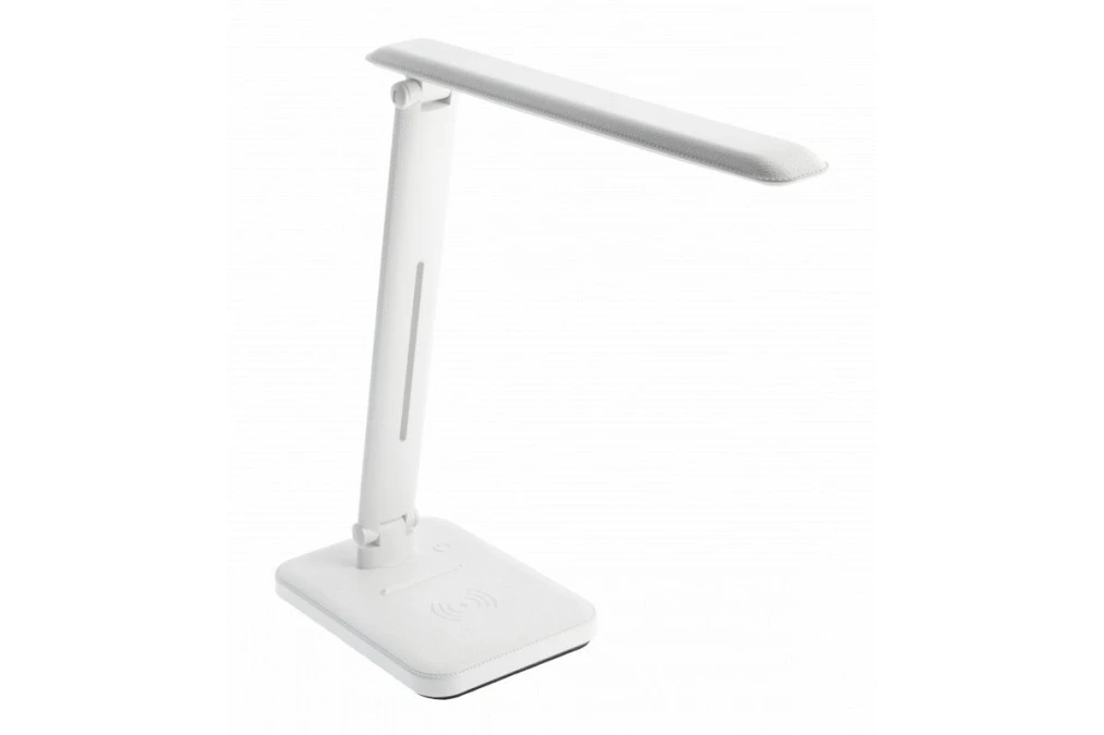 Lampka biurkowa IZUKA LED, 6W, 400lm, AC220‑240V, 50/60Hz, CCT, ładowarka indukcyjna, biały - obrazek 1