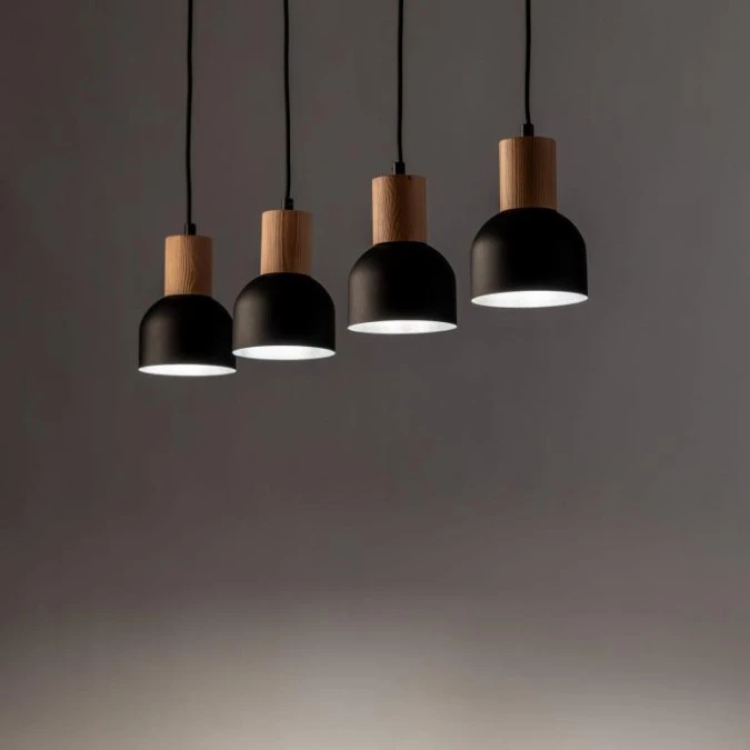 Lampa wisząca CAIRO kolor Czarny / jasne drewno 4896 TK Lighting - obrazek 3