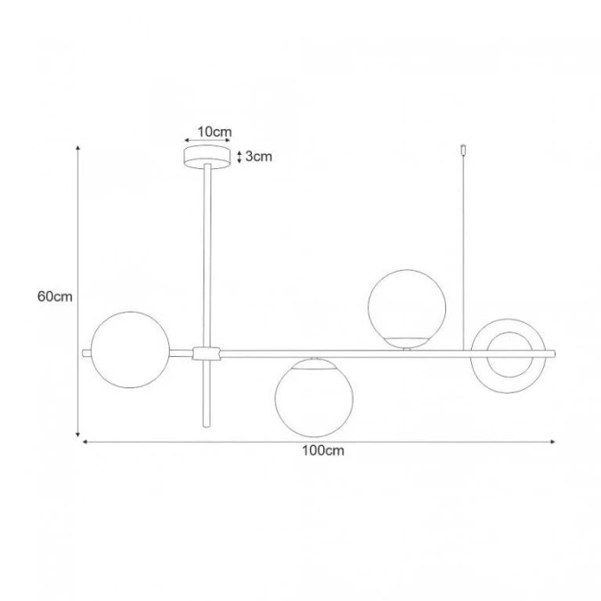 Lampa sufitowa czarno‑biała w nowoczesnym stylu z serii VUELTA K‑4736 Kaja Lighting - obrazek 2