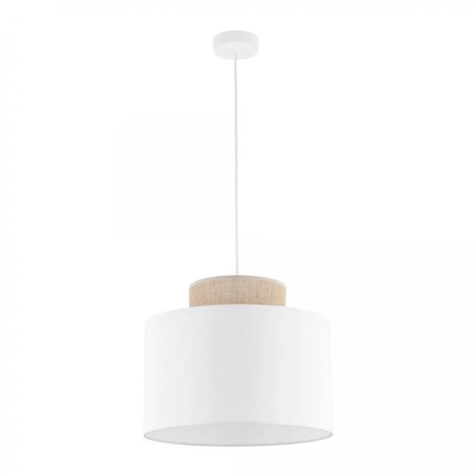 Lampa wisząca biała o średnicy 38cm DUO WHITE JUTA 1xE27 1856 TK Lighting - obrazek 1