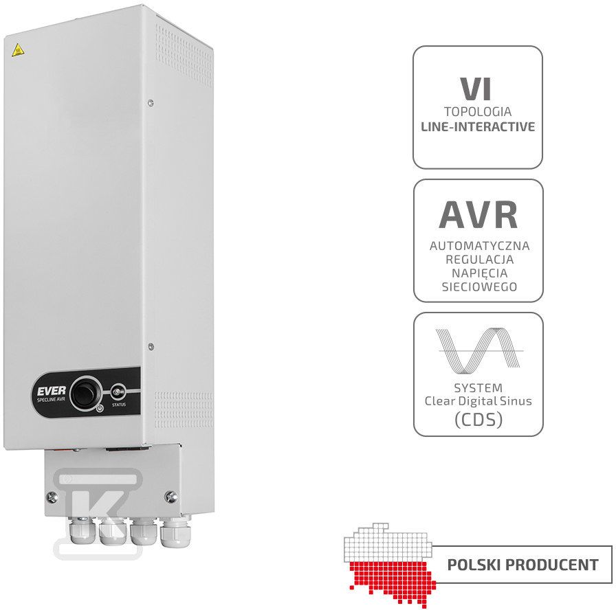 Zasilacz UPS Ever. UPS Ever Specline Avr 700 W/SPCATO-000K70/00 - obrazek 1