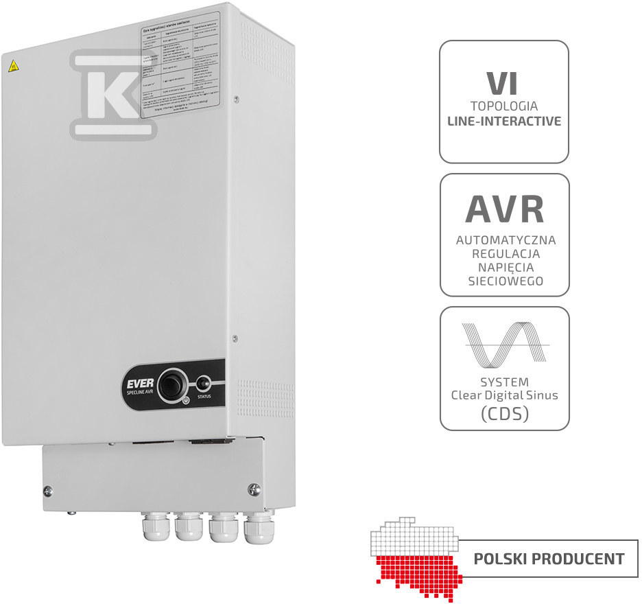 Zasilacz UPS Ever. UPS Ever Specline Avr Pro 700 W/SPPATO-000K70/00