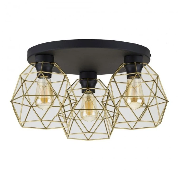 Lampa sufitowa klosz klatka czarno‑złoty GALAXY BLACK/GOLD 3458 TK Lighting - obrazek 1