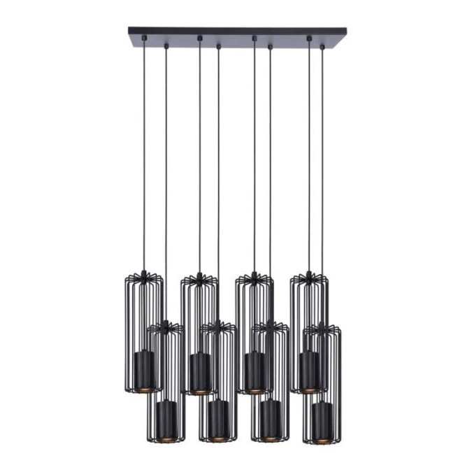 Lampa wisząca do jadalni FALCON, druciane klosze w kolorze czarnym na GU10 K‑4933 Kaja Lighting - obrazek 2