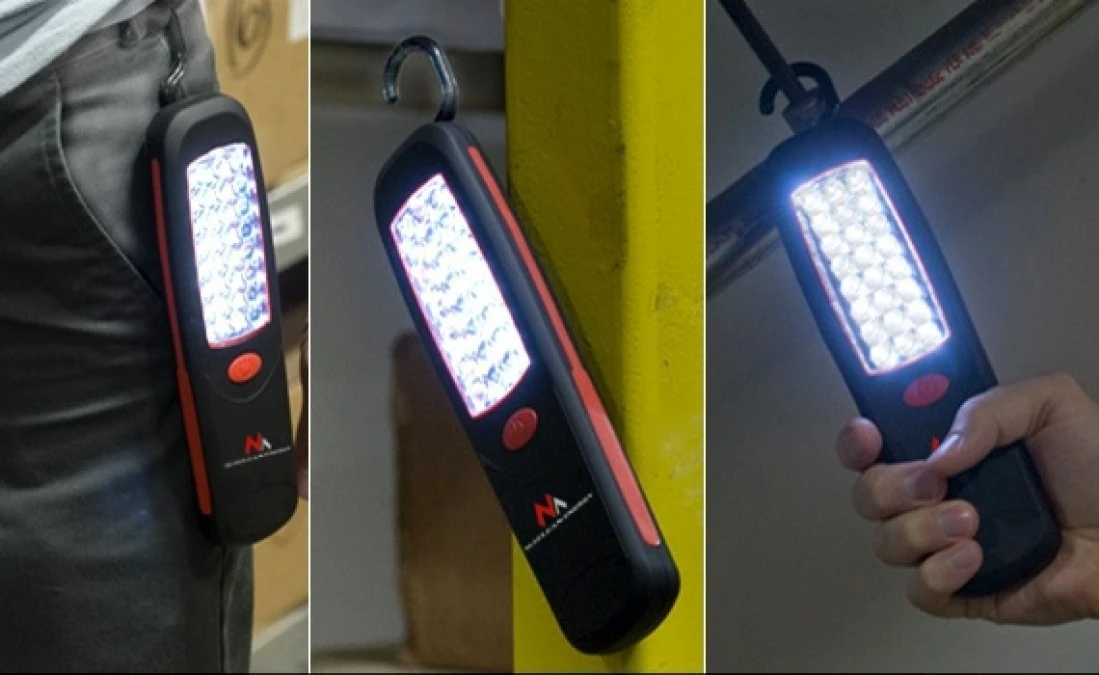 Lampa warsztatowa 24 LED magnes hak MCE03 3xAA Maclean Energy MCE03 - obrazek 3