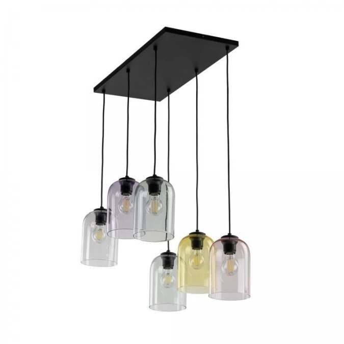 Lampa wisząca ze szklanymi, kolorowymi kloszami MOLLY 6 10302 TK Lighting - obrazek 2