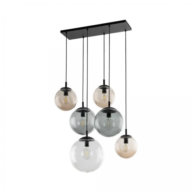 Lampa wisząca szklana wielokolorowa ESME Czarny 6xE27 4819 TK Lighting - obrazek 1
