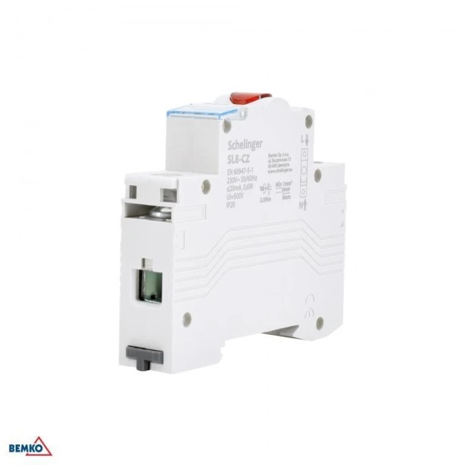 Lampka modułowa 1‑fazowa czerwona LED SL8 230V A15‑SL8‑CZ - obrazek 3